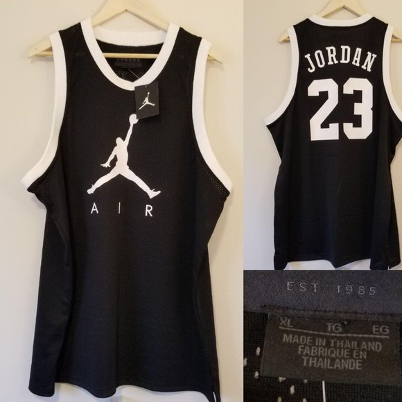 jordan jersey black and white